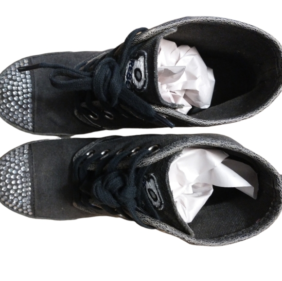Rebels 8.5 Bling High Heel Dark Gray Boot Style Shoes 215896 - Picture 8 of 15